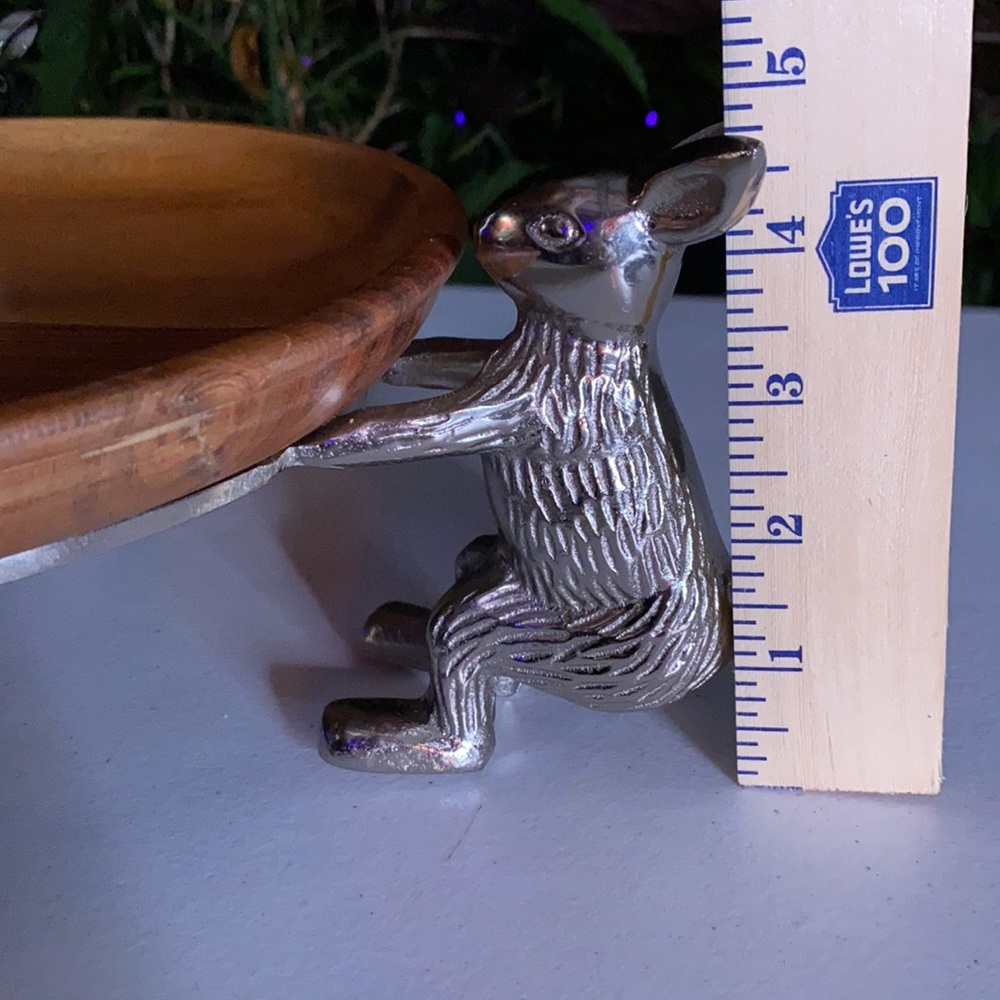 Pottery Barn Two Tier Triple Rabbit Wooden Server - Picture 11 of 14